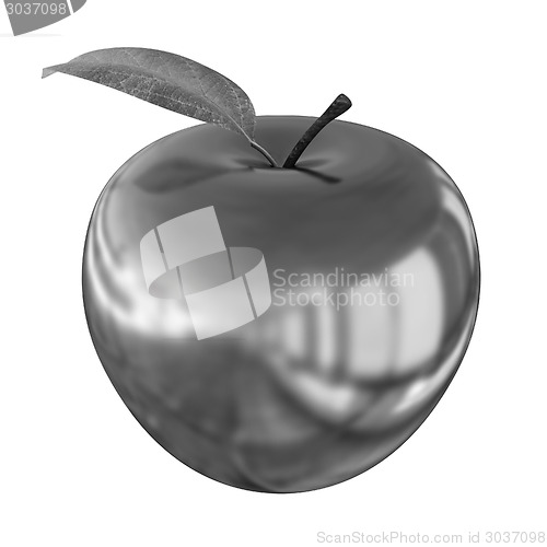 Image of Gold apple isolated on white background. Series: Golden apple un