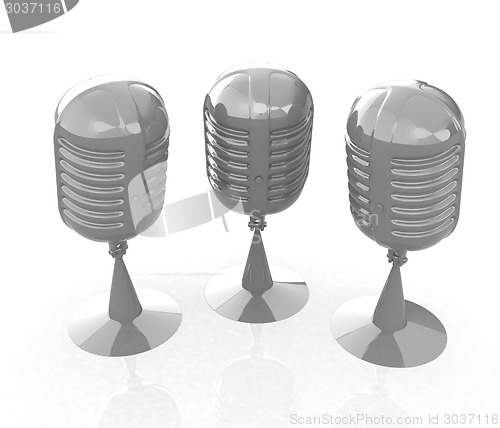 Image of 3d rendering of a microphones