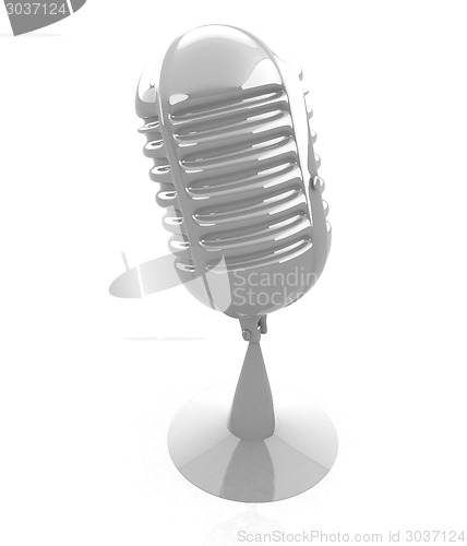 Image of 3d rendering of a microphone
