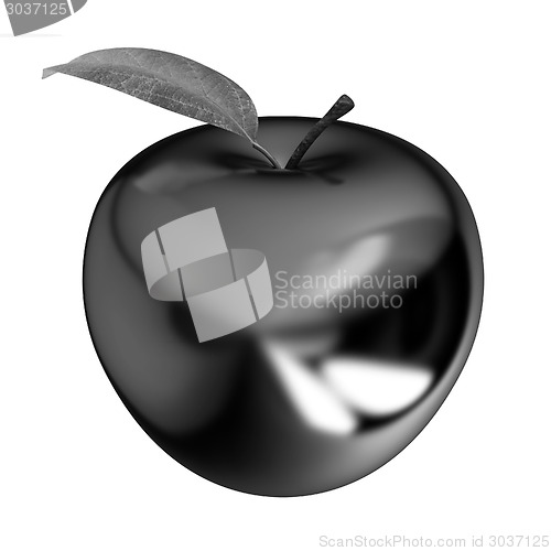 Image of Gold apple isolated on white background. Series: Golden apple un