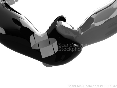 Image of Handshake. Glossy icon