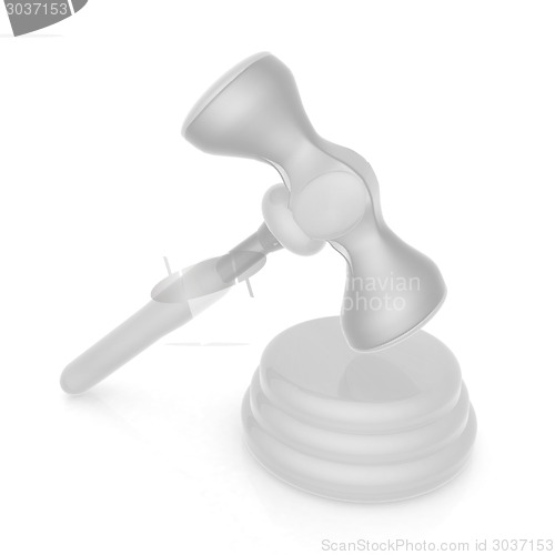 Image of Fantastic gavel isolated on white background 