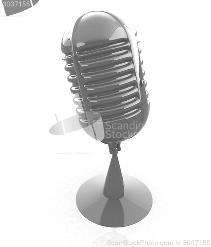 Image of 3d rendering of a microphone