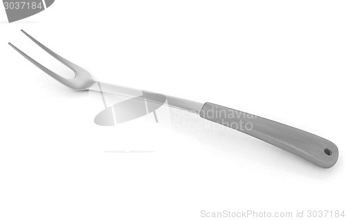 Image of Large fork on white background 