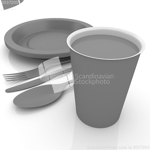 Image of Fast-food disposable tableware