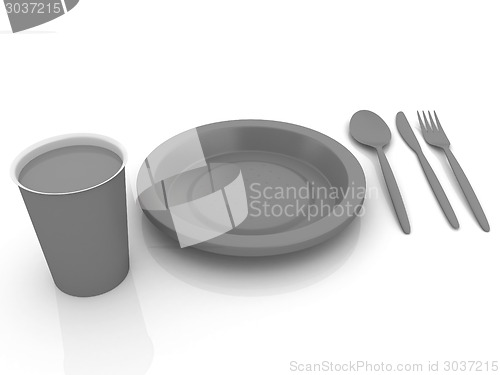 Image of Fast-food disposable tableware