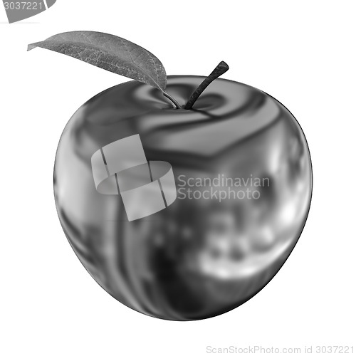 Image of Gold apple isolated on white background. Series: Golden apple un