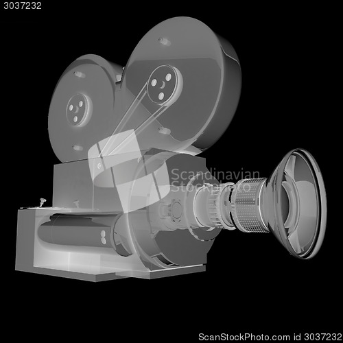 Image of Old camera. 3d render