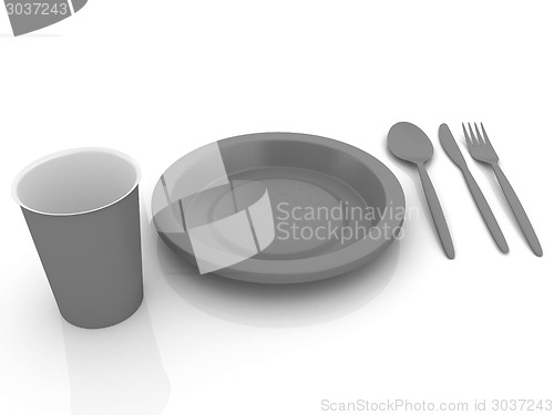 Image of Fast-food disposable tableware