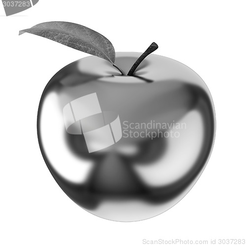 Image of Gold apple isolated on white background. Series: Golden apple un