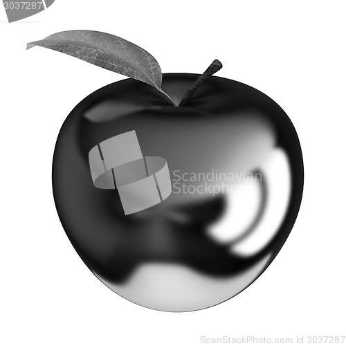Image of Gold apple isolated on white background. Series: Golden apple un