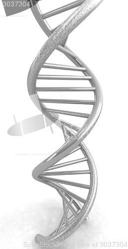 Image of DNA structure model on white 