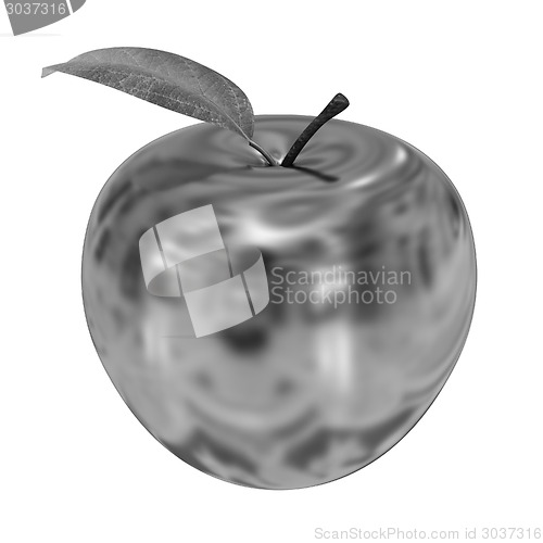 Image of Gold apple isolated on white background. Series: Golden apple un