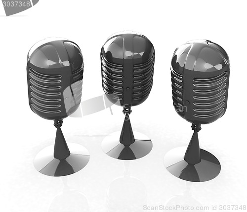 Image of 3d rendering of a microphones
