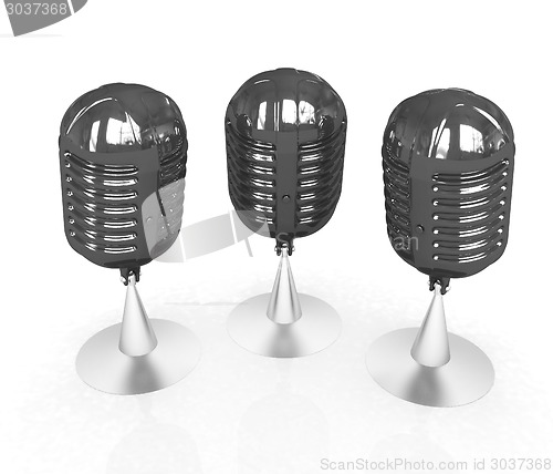 Image of 3d rendering of a microphones
