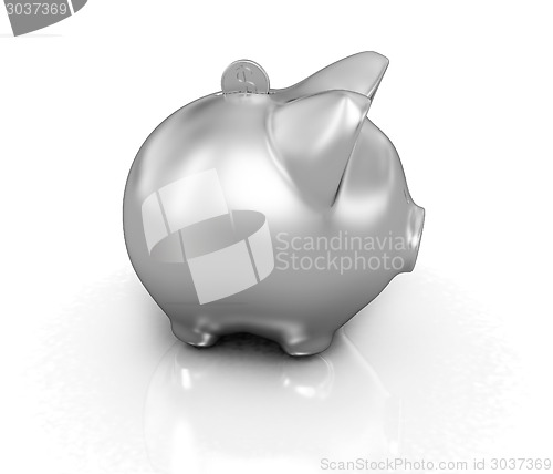 Image of Financial, savings and business concept with a golden piggy bank