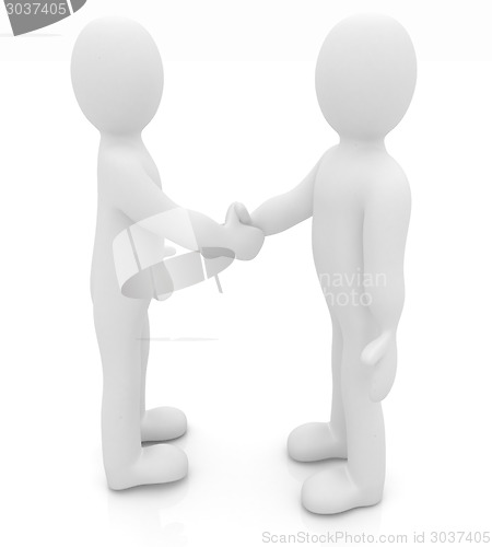 Image of Handshake. 3D mans