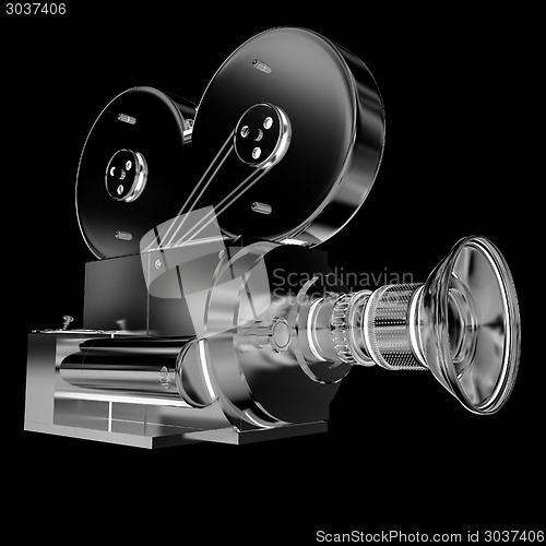 Image of Old camera. 3d render