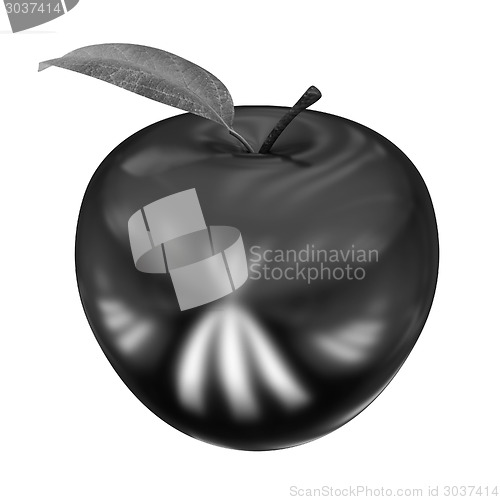 Image of Gold apple isolated on white background. Series: Golden apple un