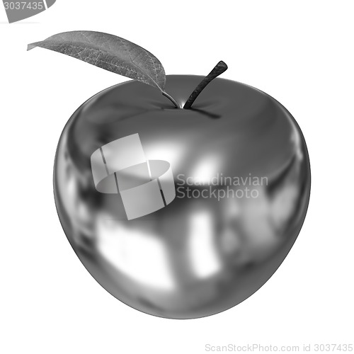 Image of Gold apple isolated on white background. Series: Golden apple un
