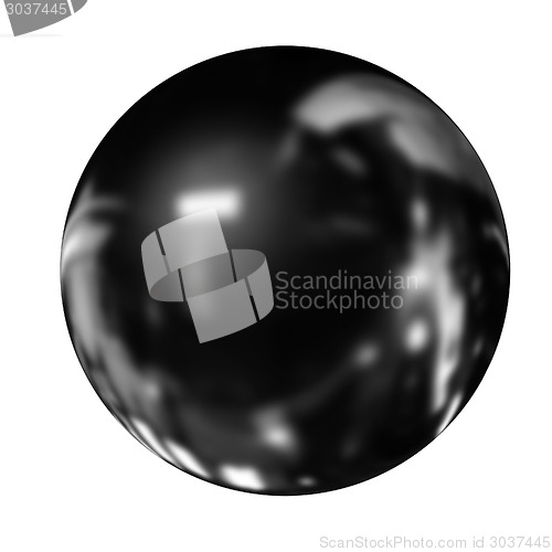 Image of Black fire ball 3d render 