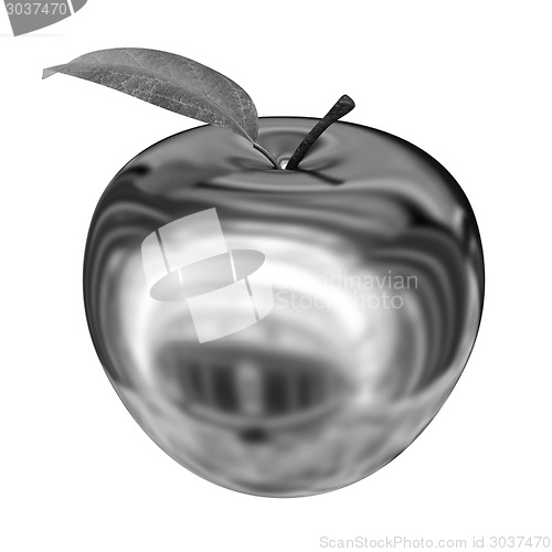 Image of Gold apple isolated on white background. Series: Golden apple un