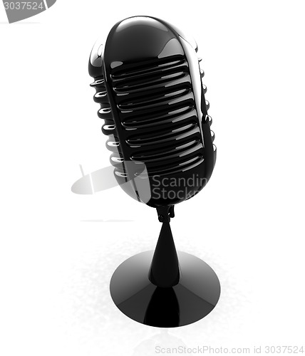 Image of 3d rendering of a microphone