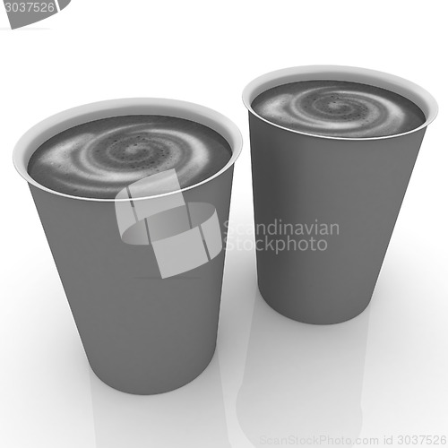 Image of Hot drink in fast-food cap