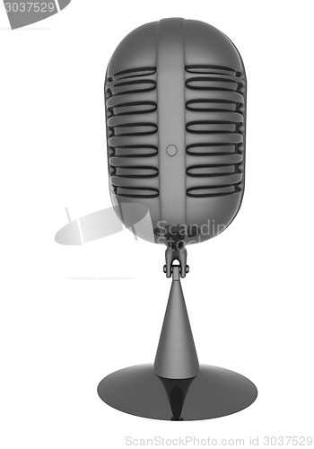 Image of 3d rendering of a microphone