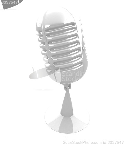Image of 3d rendering of a microphone