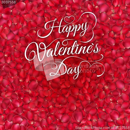 Image of Background of beautiful red rose petals. EPS 10