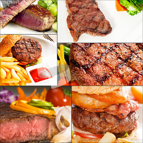 Image of beef dishes collage