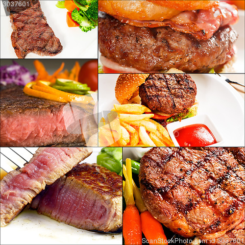 Image of beef dishes collage