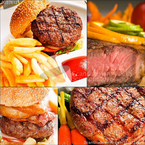 Image of beef dishes collage