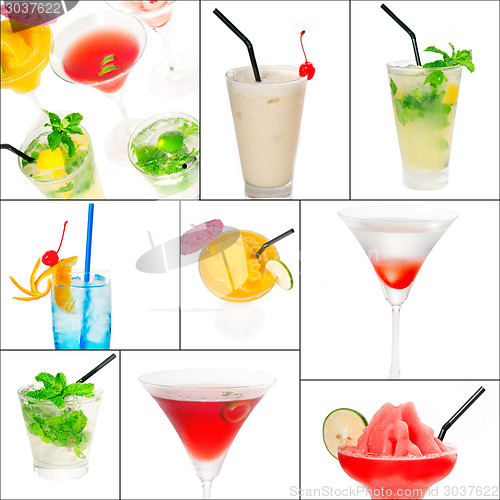 Image of cocktails collage