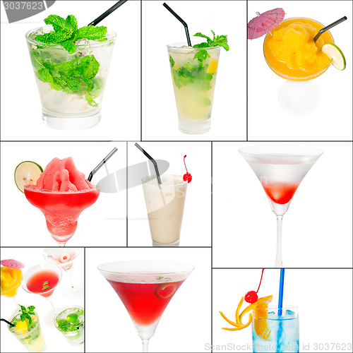 Image of cocktails collage