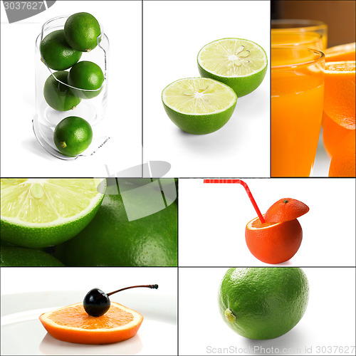 Image of citrus fruits collage