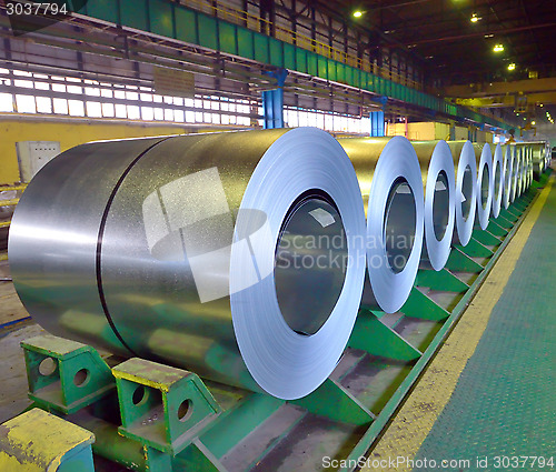 Image of rolls of steel sheet 