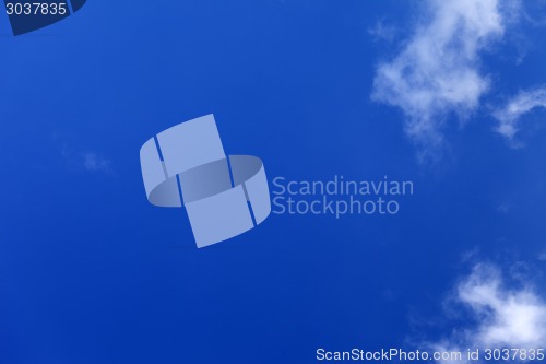 Image of Beautiful blue sky with clouds at nice day