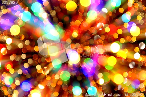 Image of abstract christmas lights explosion 