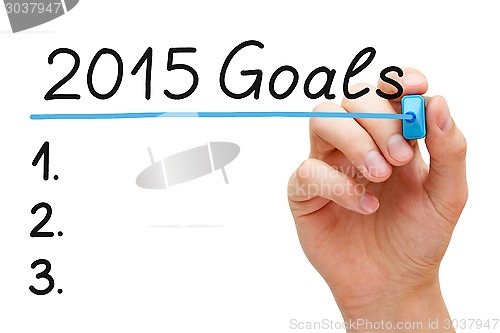 Image of Goals 2015 Hand Blue Marker