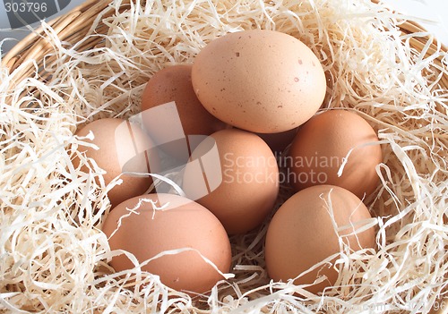 Image of eggs in a basket