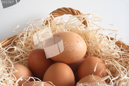 Image of eggs in a basket