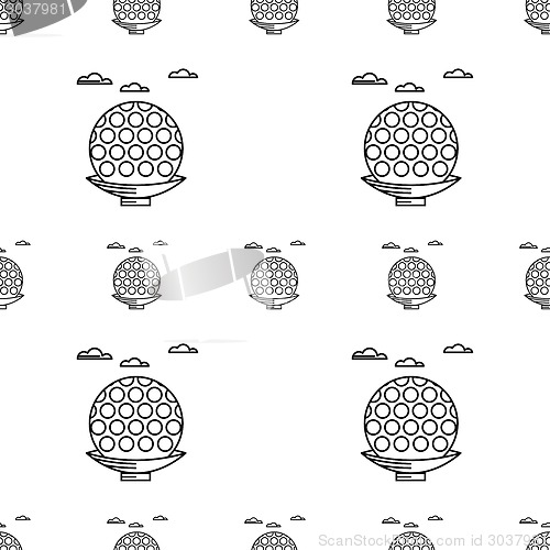 Image of Vector background for golf. Ball on tee