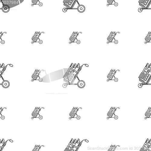 Image of Monochrome vector background for golf bag