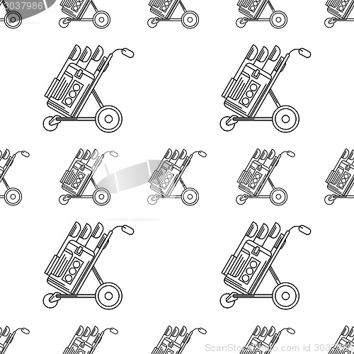 Image of Monochrome vector background for golf bag