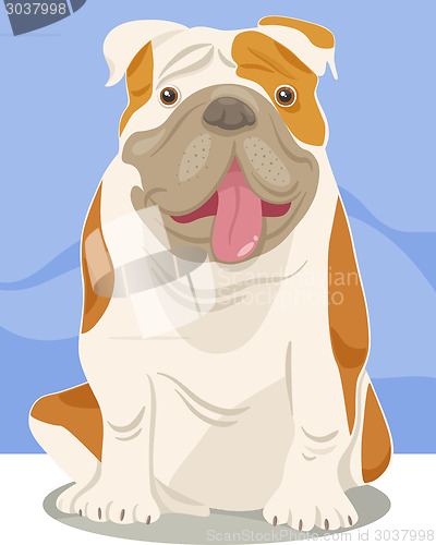 Image of english bulldog dog cartoon