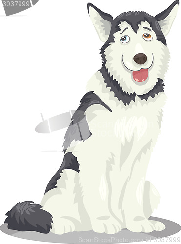 Image of husky or malamute dog cartoon