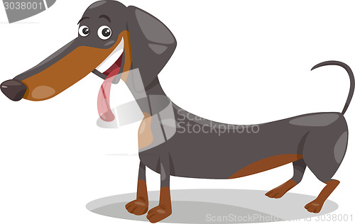 Image of cute dachshund dog cartoon illustration