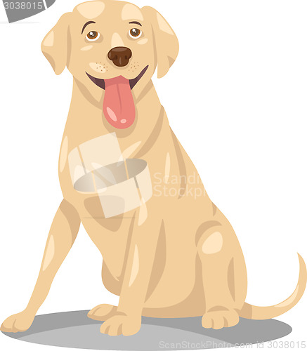 Image of labrador retriever dog cartoon